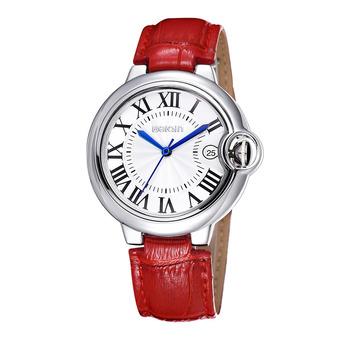 WEIQIN brand watch with calendar leather table ladies Business Casual watch waterproof watch-Red White (Intl)  