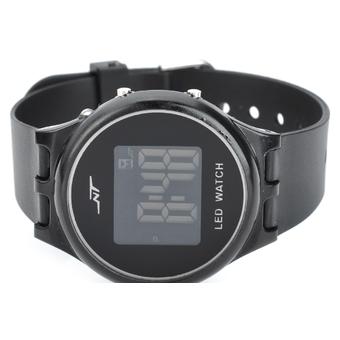 WHD Men's Black Rubber Strap LED Watch 418108  