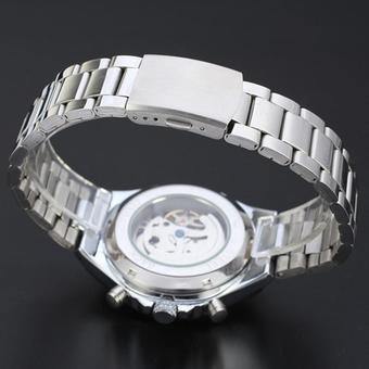 WINNER Automatic Mechanical Skeleton Stainless Steel Mens Watch White Dial WW227 (Intl)  