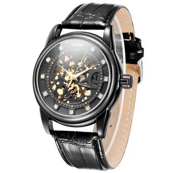 WINNER Luxury Skeleton Automatic Mechanical Wristwatch Rhinestone See-through Self-winding Casual Men Women Watch (Intl)  