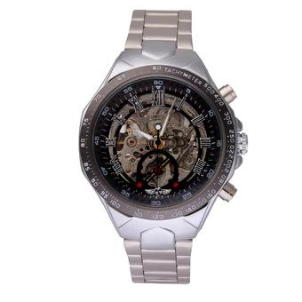 WINNER Men's Automatic Mechanical Stainless Steel Band Watch (Silver) (Intl)  