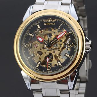 WINNER Silver Steel Automatic Mechanical Skeleton Vintage Men Wrist Watch WW311 (Intl)  