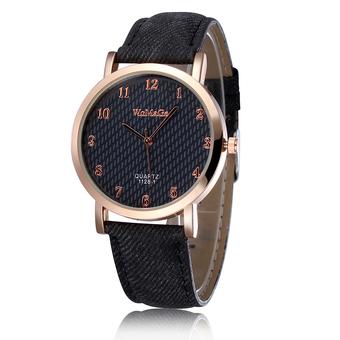 WOMAGE New Arrival Quartz Watch Women's Watch Fashion Casual Watch Leather Straps Wrist Watch-Black  