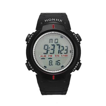 Waterproof Outdoor Mountaineering Sports Men Digital LED Quartz Wrist Watch Black (Intl)  