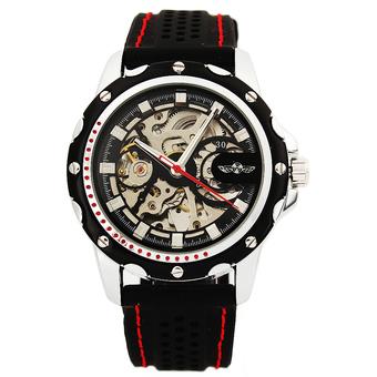 Winner Automatic Men's Silicone strap Sport Wrist Watch ( black ) (Intl)  