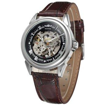 Winner Men's Automatic Leather Wrist Watch WRG8022M3S7 (Intl)  