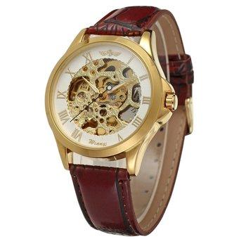 Winner Men's Leather Automatic Wrist Watch WRG8034M3G3 (Intl)  