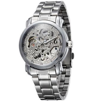 Winner U8008 Skeleton Automatic Mechanical Watch - silver  