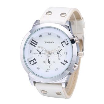 WoMaGe Sports Men's White Stainless Steel Strap Watch 9622  