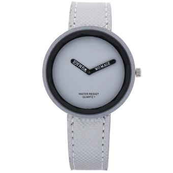 Womage Fashion Business Women Weaving Leather Alloy Quartz Watch Silver 025(Silver) (Intl)  
