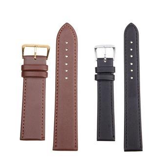 Women Men High Quality Unisex Leather Black Brown Watch Strap Band 14mm (Intl)  
