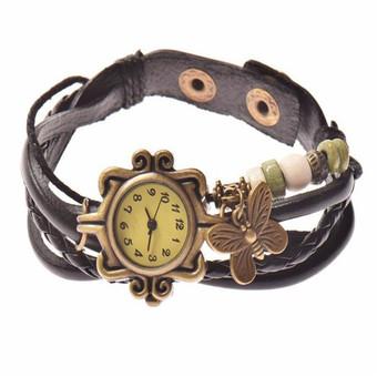Women Vintage Butterfly Watch(Black) (Intl)  