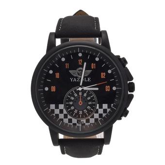 Yazole Men's Stainless Steel Sport Analog Quartz Wrist Watch (Black)- Intl  