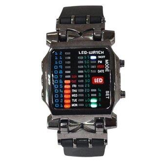 Yika 31 Digital LED Sport Watch Binary Wrist Watch Women Men's (Black) (Intl)  