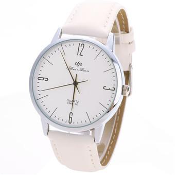 Yika Hot Fashion Men Synthetic Leather Band Quartz Analog Buckle Closure Casual Sports Wristwatch (White) (Intl)  