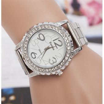 Yika Lovers Fashion Genuine Luxury Famous Brand Quartz Watch (Silver) (Intl)  