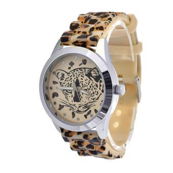 Yika Luxury Mens Watches Quartz Stainless Steel Analog Silicone Sport Wrist Watch (Yellow+Silver) (Intl)  