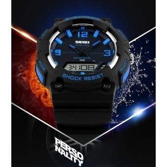Yika Men Digital Date Alarm Waterproof Rubber Sports Watch Wristwatch (Orange) (Intl)  