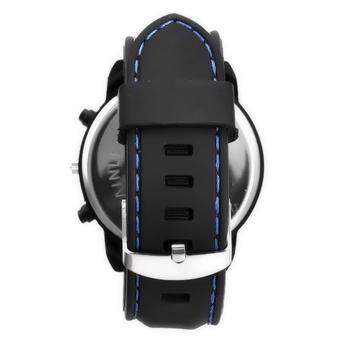 Yika Men's 3D Word Stainless Steel Wrist Watch (Blue) (Intl)  