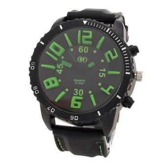 Yika Men's 3D Word Stainless Steel Wrist Watch (Green) (Intl)  