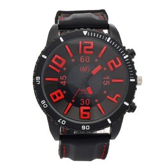 Yika Men's 3D Word Stainless Steel Wrist Watch (Red) (Intl)  