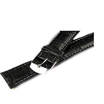 Yika Men's Leather Stainless Steel Quartz Wrist Watch (Black+Black) (Intl)  