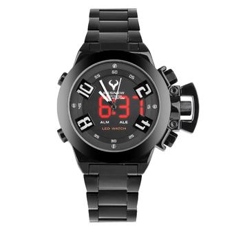 Yika Military Analog Quartz Sports Stainless Steel Watch (Black+White) - Intl  