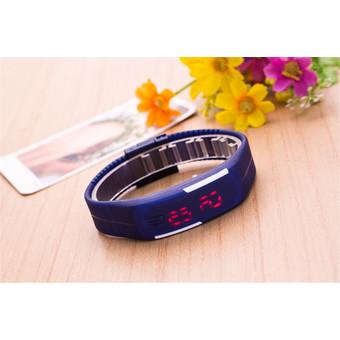 Yika New Silicone Gum Color Touch Screen Digital Watches Bracelets (Royal Blue) (Intl)  