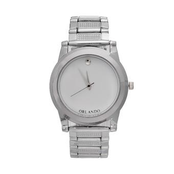 Yika Stainless Steel Women Men Fashion Dress Watches Steel Quartz Wrist Watch (White) (Intl)  
