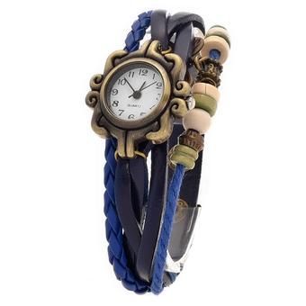 Yika Women Butterfly Bracelet Quartz Wrist Watch (Blue) (Intl)  