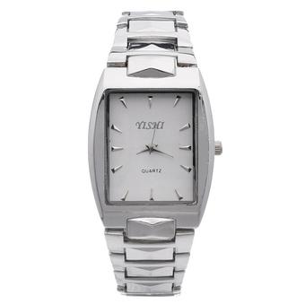 Yika Women Mens Lovers Fashion Style Luxury Stainless Steel Analog Quartz Watches (White) (Intl)  