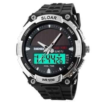 Yika Wrist Watch Sport Watches Men's Luxury Outdoor Water-Resistant LCD Watch (Silver) (Intl)  