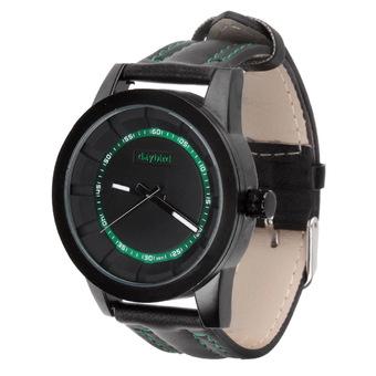 ZUNCLE 3971 Men's Fashionable Quartz PU Band Waterproof Wrist Watch –Black+Green (Intl)  