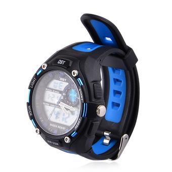 ZUNCLE AD1304 Stylish Sports 50m Water Resistant Quartz Digital Wrist Watch(Black + Blue)  