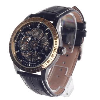 ZUNCLE Double-Sided Hollow Style Automatic Mechanical Men's Wrist Watch(Golden)  