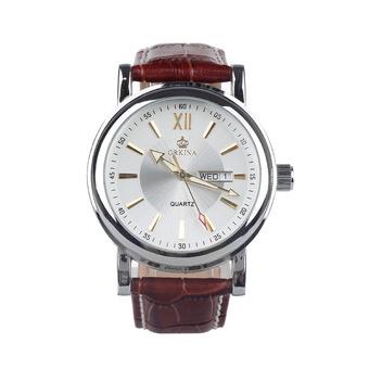 ZUNCLE Fashion Men's Quartz Wrist Watch w/ Week / Calendar -1 x LR44(White)  