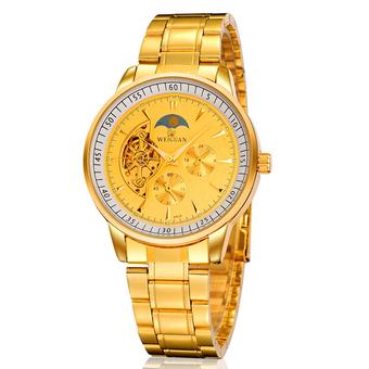 ZUNCLE Men Golden Band Business Wrist Watch(Gold)  