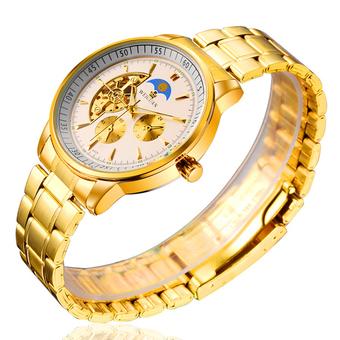 ZUNCLE Men Golden Band Business Wrist Watch(White)  