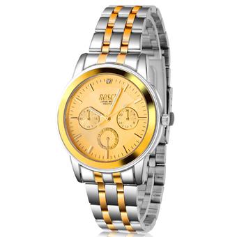 ZUNCLE Men Middle Golden Band Business Wrist Watch(Gold)  
