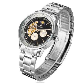 ZUNCLE Men Silver Band Business Wrist Watch(Black)  