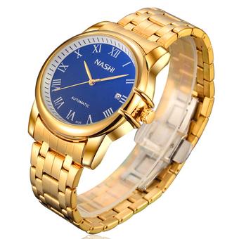 ZUNCLE Men Superior Golden Calendar Waterproof Business Wrist Watch (Blue)  