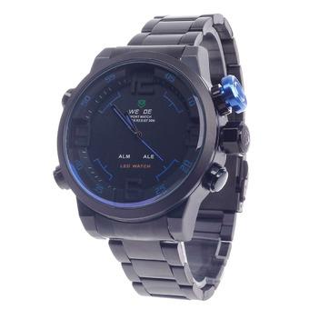 ZUNCLE Men's Quartz & LED Electronics Dual-Display Wrist Watch - 1 x CR2016 (Black)  
