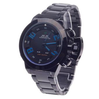 ZUNCLE Men's Quartz & LED Electronics Dual Time Display Wrist Watch 1 x CR2016 (Black)  