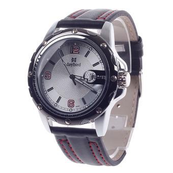 ZUNCLE Men's Quartz PU Leather Wrist Watch w/ Simple Calendar 1 x LR626(Black)  