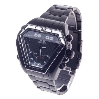 ZUNCLE Quartz & LED Electronics Dual Time Display Men's Wrist Watch(Black)  