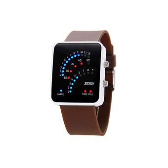 ZUNCLE SKMEI Couple Touch LED Fashion Watch (Coffee)  