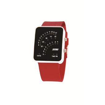 ZUNCLE SKMEI Couple Touch LED Fashion Watch (Red)  