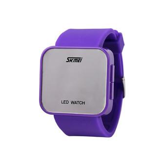 ZUNCLE SKMEI LED Mirror Cool Couple Lover's Fashion Wristwatch (Purple)  