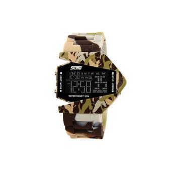 ZUNCLE SKMEI Male Waterproof Camouflage Army LED Sport Watch(Yellow)  