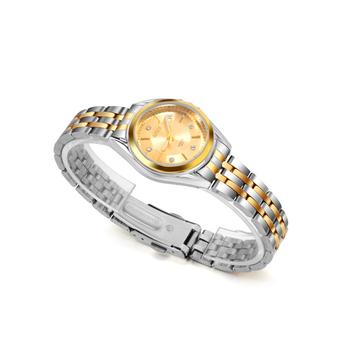 ZUNCLE Women Middle Golden Band Business Wrist Watch(Gold)  